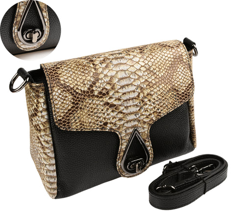 Poseta casual, dama, ADA SHOES, 19061, print, piele naturala